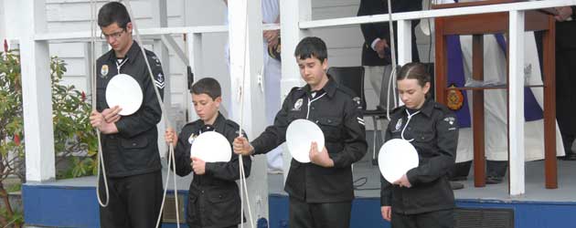 cadets raise the flags at CFSA opening day