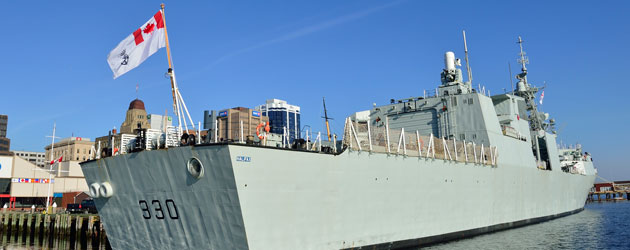 HMCS Halifax flies new naval ensign