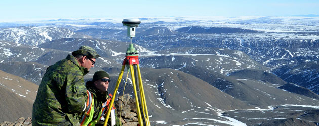MCpl Corey Quinn and Cpl Mike Brajak from Canadian Forces Mapping and Charting Establishment Ottawa