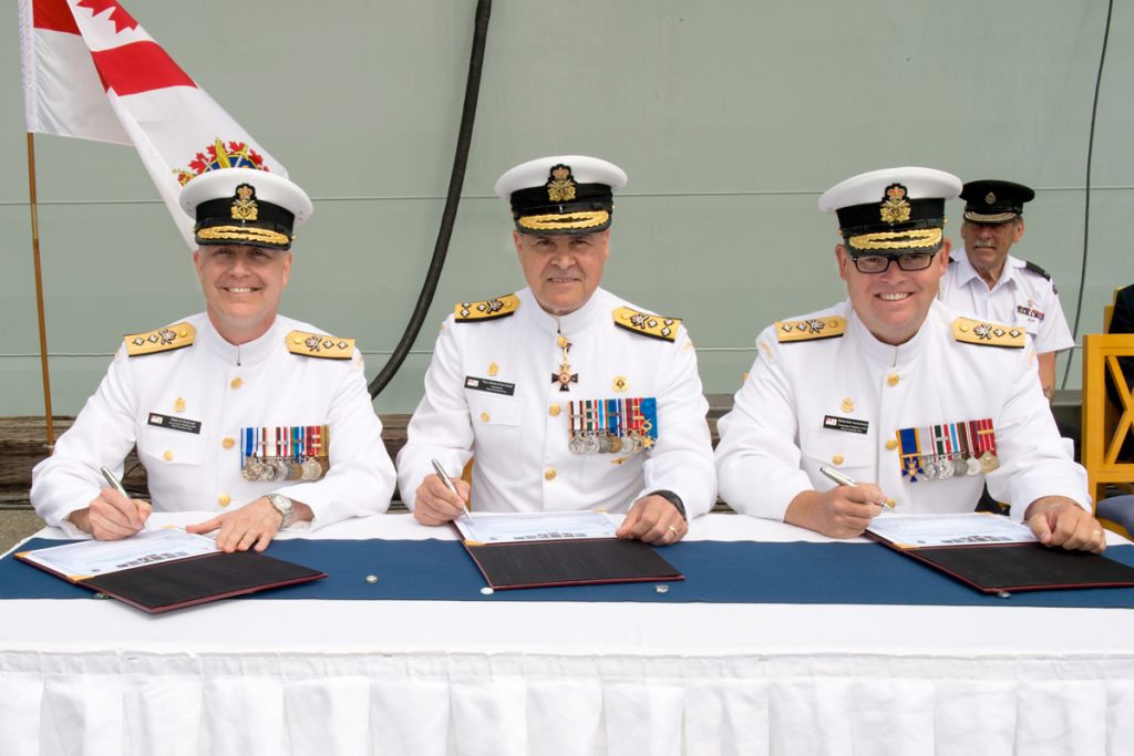 From the left: Rear-Admiral Art McDonald