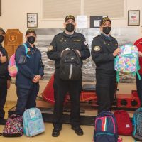 HMCS Harry DeWolf and HMCS Goose Bay Deliver Donations through Operation Backpack