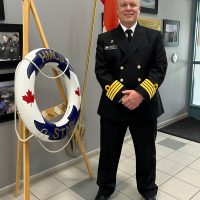 Honorary Captain (Navy) (HCapt(N)) Jeff Topping during a visit to Hamilton, Ont. HCapt(N) Topping was recently named to the ambassador role for HMCS Prevost, the Naval Reserve Unit of London, Ont. Photo: HMCS Star.