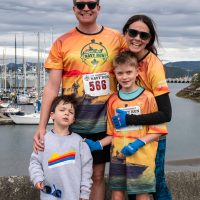 Lieutenant (Navy) Brian Grant along with his spouse Lieutenantt Mireille Grant and their children Henry and Hector all competed in the 2024 Annual Navy Run. Photo: Sergeant Malcolm Byers, MARPAC Imaging Services