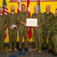 442 Transport and Rescue Squadron receive the Canadian Forces’ Unit Commendation on July 25. Photos supplied