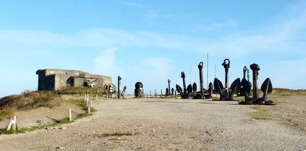 Camaret-sur-Mer, Finistere / France - 23 August, 2019: bunker and battleship anchor memorial of WWII Atlantic Battle at the Pointe de Penhir in Brittany. Photo: Getty Images