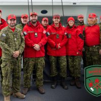 Members of 4 Canadian Ranger Patrol Group on board PCT GRIZZLY during Exercise SEA RANGER at sea on Sept. 25. Read about it on Page 3. Photo: Sailor 3rd Class Jordan Schilstra, MARPAC Imaging Services