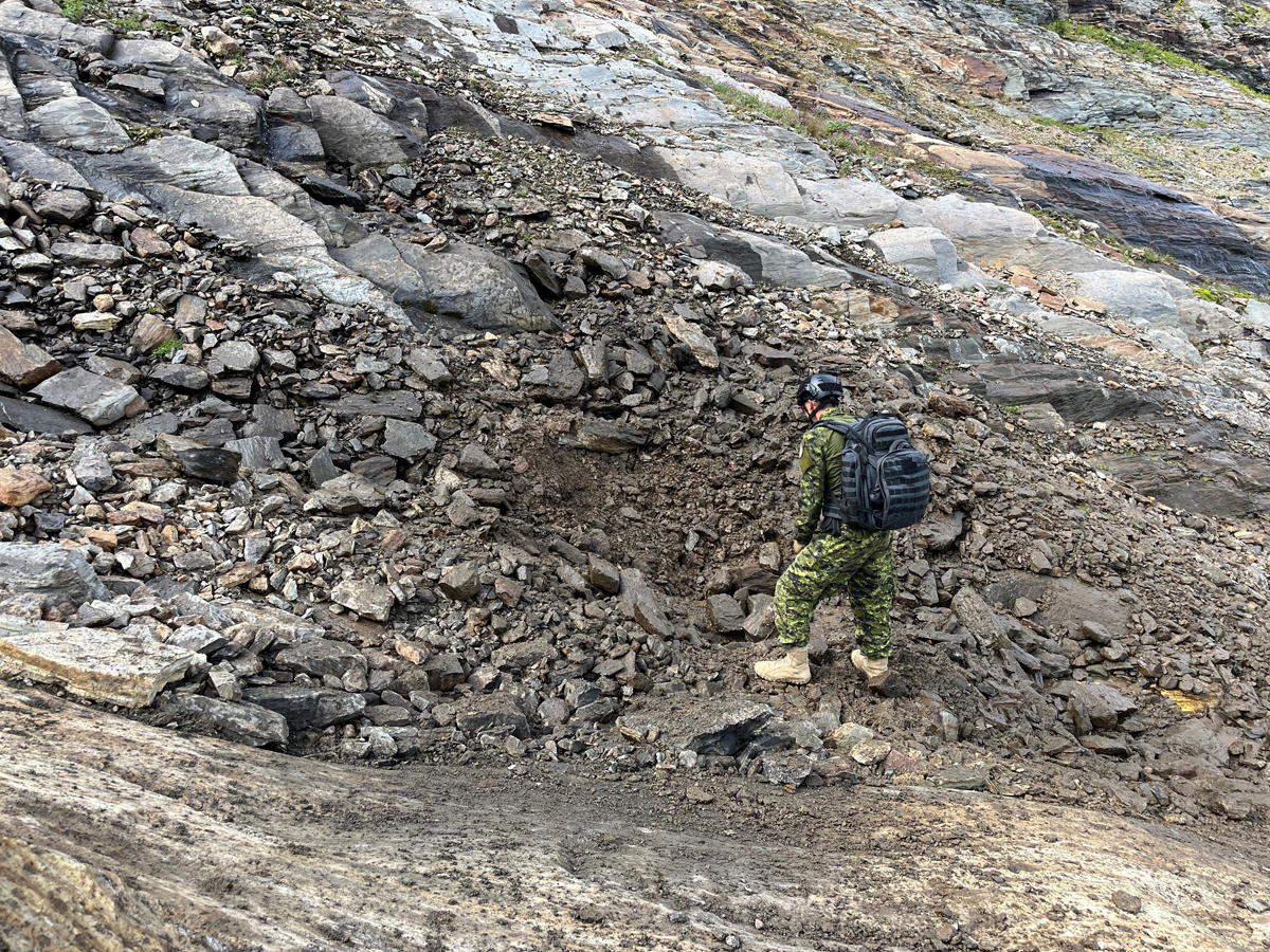 Image from near the UXO location on Cross Peak. Photo: Petty Officer 1st Class Burrell