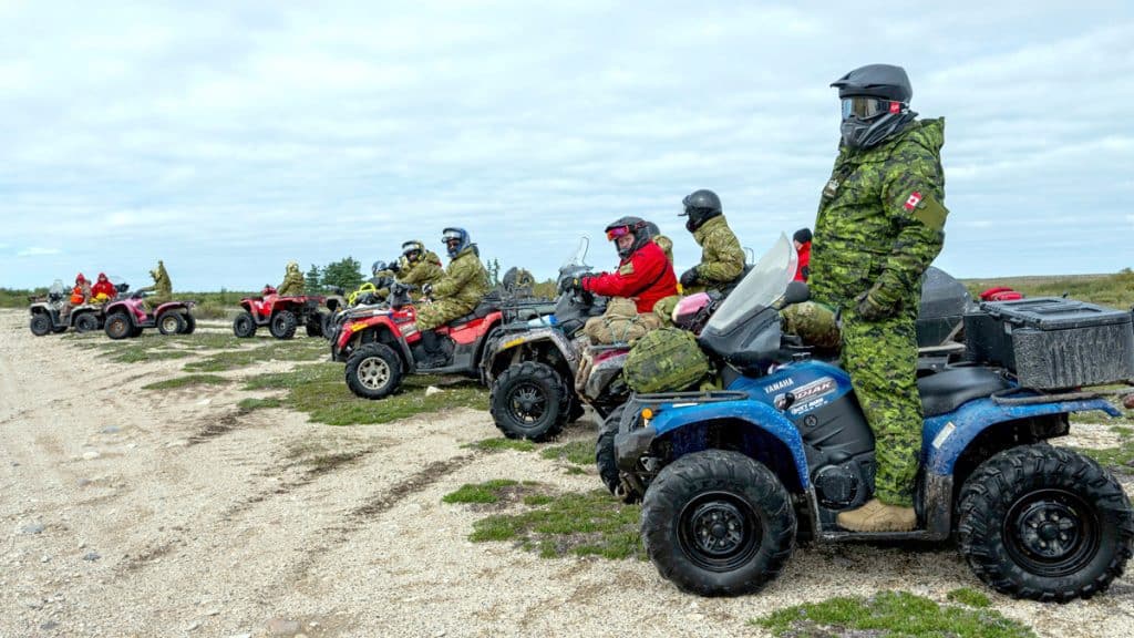 Members of the 4th Canadian Ranger Patrol Group and the Australian Defence Force’s North West Mobile Force prepare to depart for a patrol exercise during Exercise Northern Lights 24. Members of the 4th Canadian Ranger Patrol Group and the Australian Defence Force’s North West Mobile Force prepare to depart for a patrol exercise during Exercise Northern Lights 24.