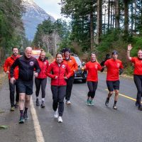 Runners of the 2024 Wounded Warrior Run BC begin their 8-day journey running across Vancouver Island.