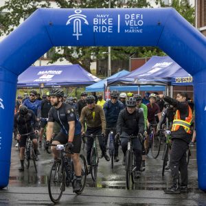 Over 140 Locals Ride through Rain in Annual Navy Bike Ride