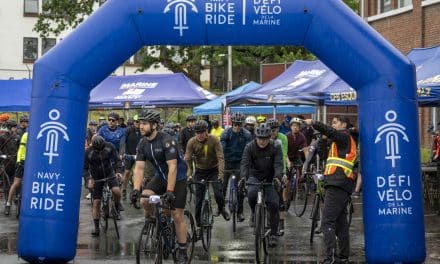 Over 140 Locals Ride through Rain in Annual Navy Bike Ride