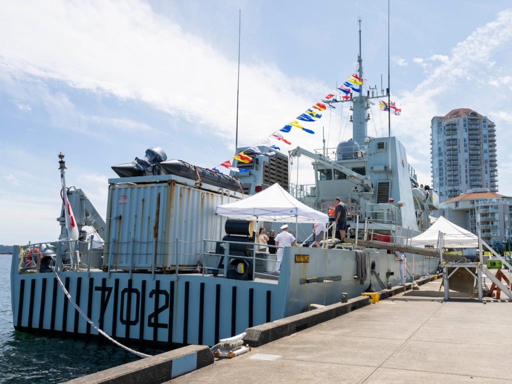 HMCS Nanaimo alongside at Visiting Vessel Pier, Nanaimo. Photo Credit: Sailor 2nd Class Jordan Schilstra, MARPAC Imaging Services