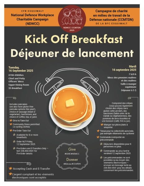 CFB Esquimalt NDWCC Kick Off Breakfast