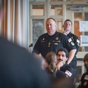 RAdm David Patchell Addresses Questions from Sailors in Town Hall